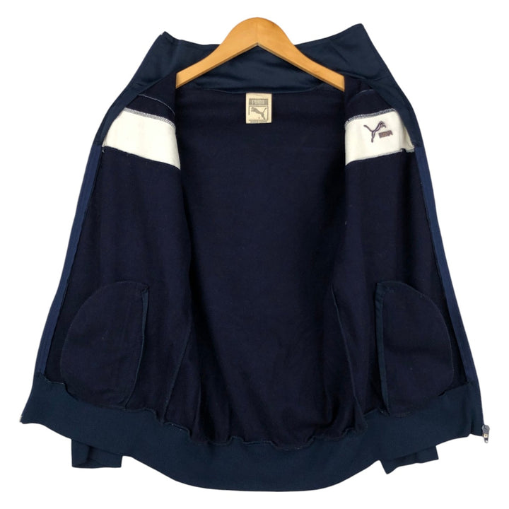 Vintage 70'S Puma Track Jacket, Made in France, Men's Size Medium polyester navy blue type Vintage Second Hand