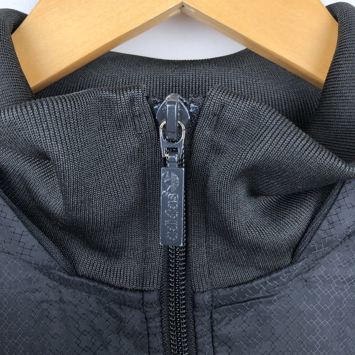 00'S adidas jersey hoodie track jacket men's size L polyester black type Vintage Second Hand