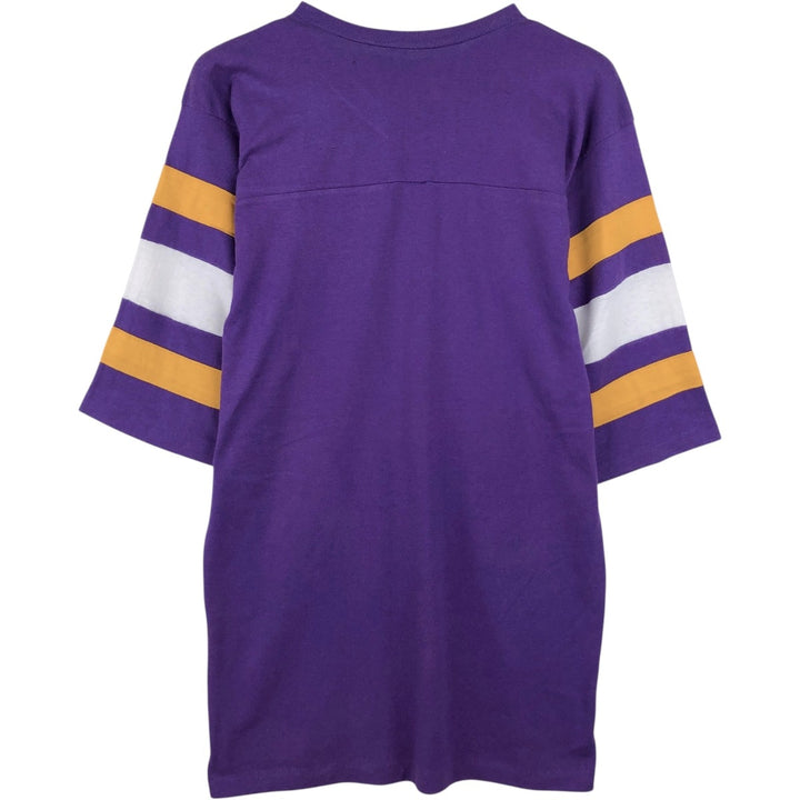 ~90'S Champion V-neck 5/8 sleeve football t-shirt, Made in USA, Men's size M equivalent, Vintage unclear purple type Vintage Second Hand