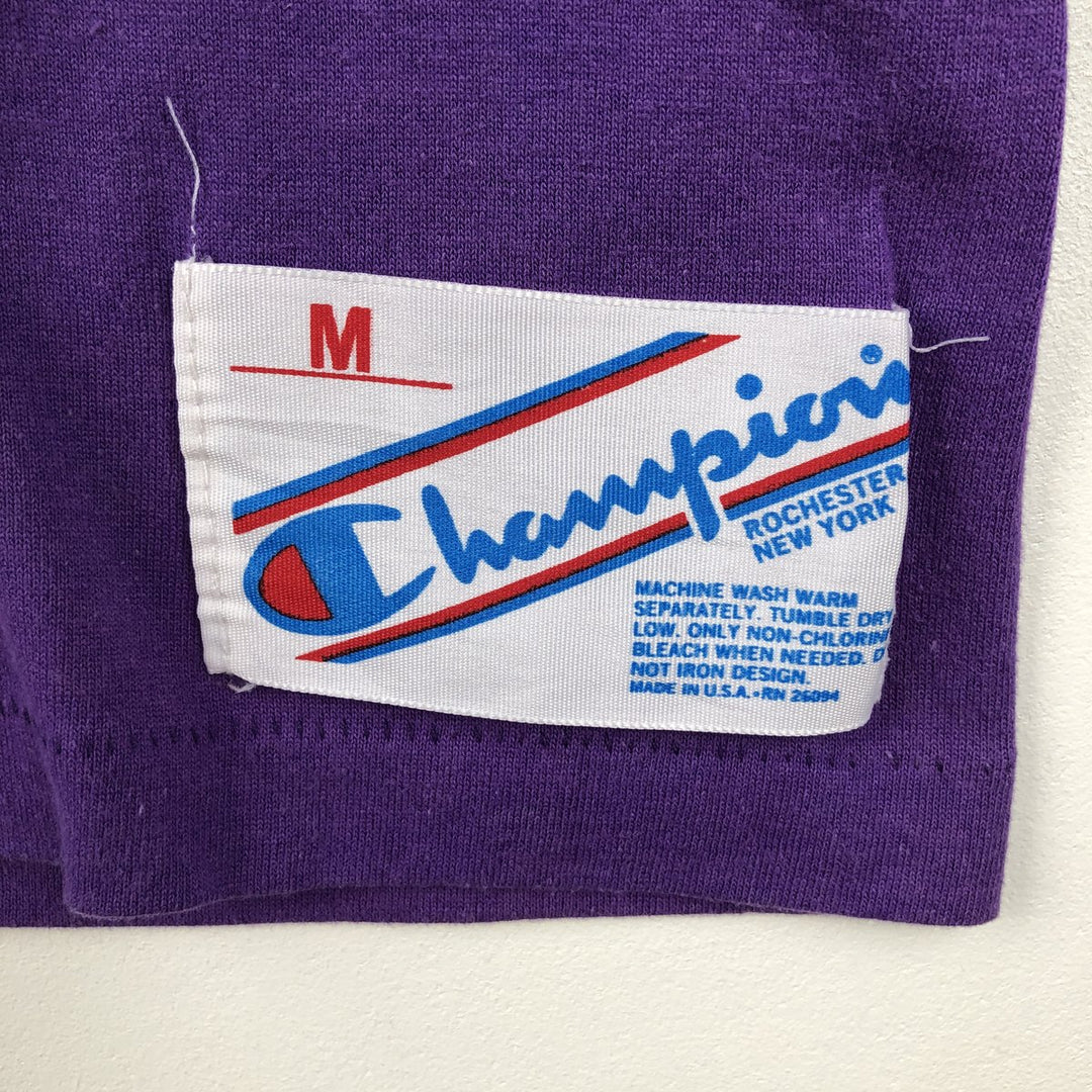~90'S Champion V-neck 5/8 sleeve football t-shirt, Made in USA, Men's size M equivalent, Vintage unclear purple type Vintage Second Hand