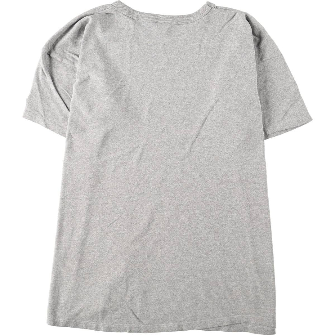 90'S Champion Short-Sleeve T-Shirt with One-Point Logo, Made in USA, Men's XXL Equivalent, Vintage cotton gray type Vintage Second Hand