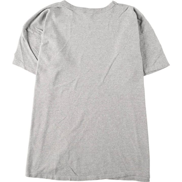 90'S Champion Short-Sleeve T-Shirt with One-Point Logo, Made in USA, Men's XXL Equivalent, Vintage cotton gray type Vintage Second Hand