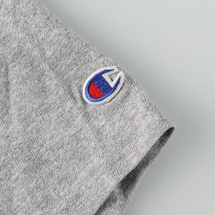 90'S Champion Short-Sleeve T-Shirt with One-Point Logo, Made in USA, Men's XXL Equivalent, Vintage cotton gray type Vintage Second Hand