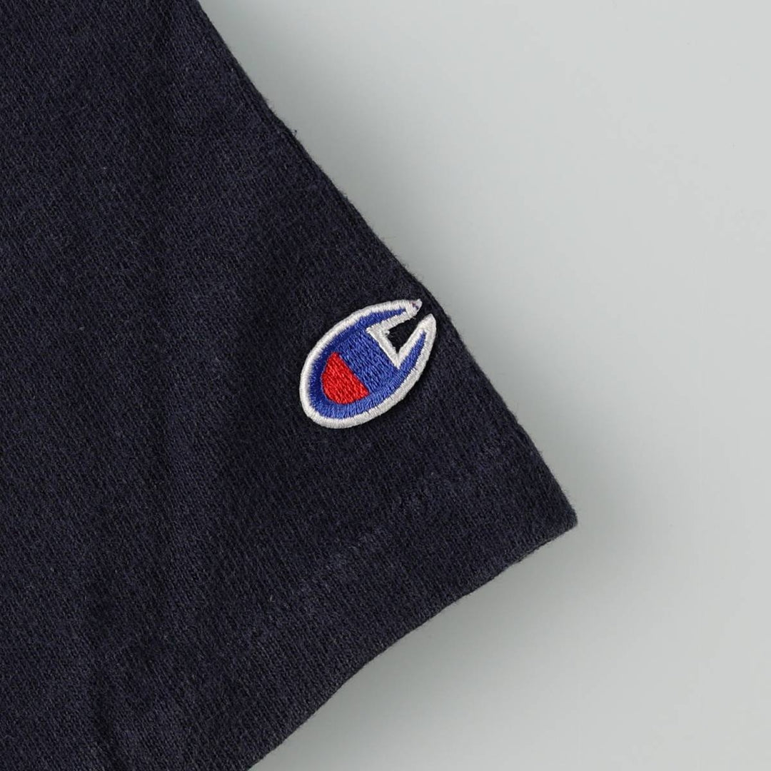 90'S Champion Short-Sleeve Logo T-Shirt, Made in USA, Men's Size L (Equivalent), Vintage cotton black type Vintage Second Hand