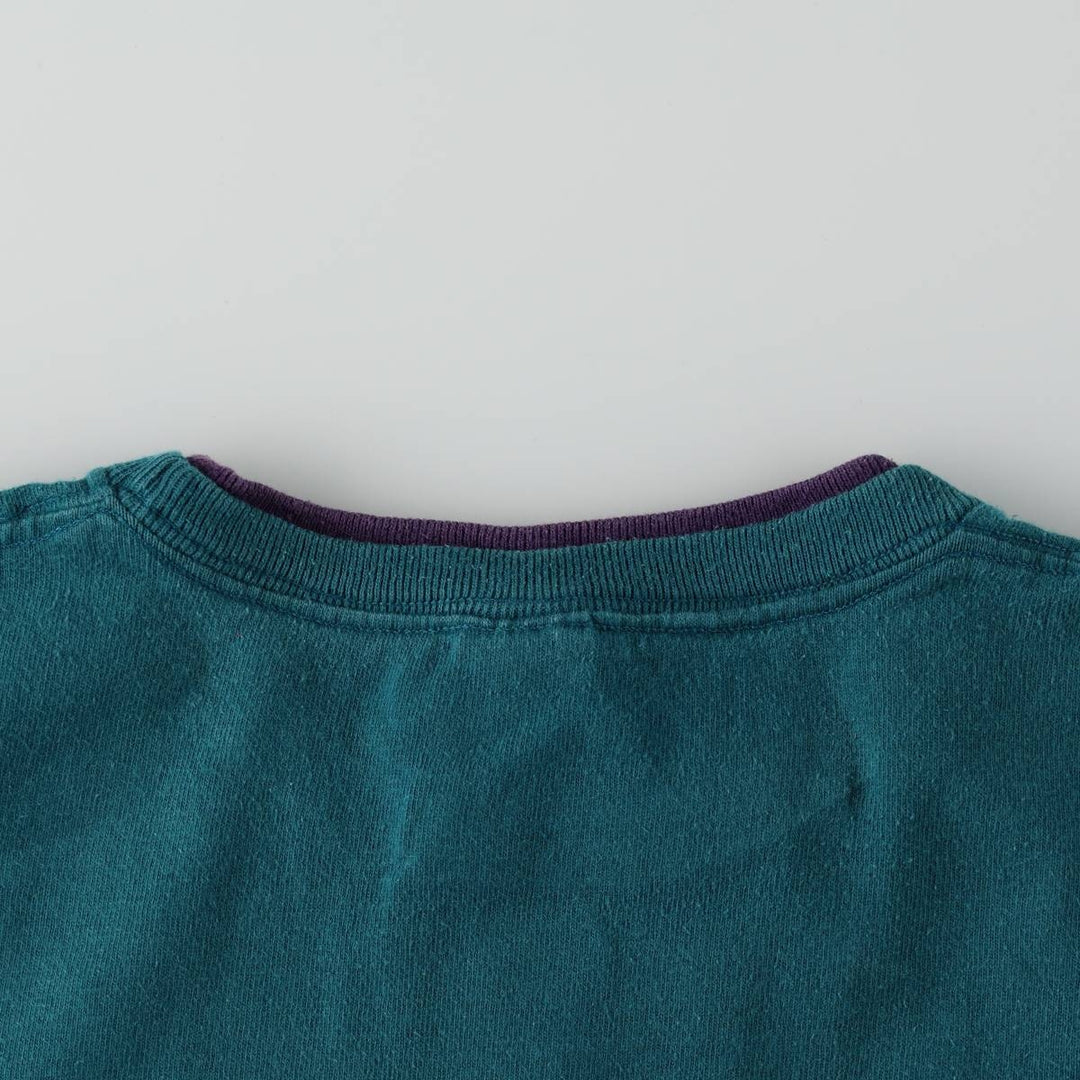 90'S Champion Short-Sleeve T-Shirt with One-Point Logo, Made in USA, Men's Size L (Equivalent), Vintage cotton Green type dark green Vintage Second Hand