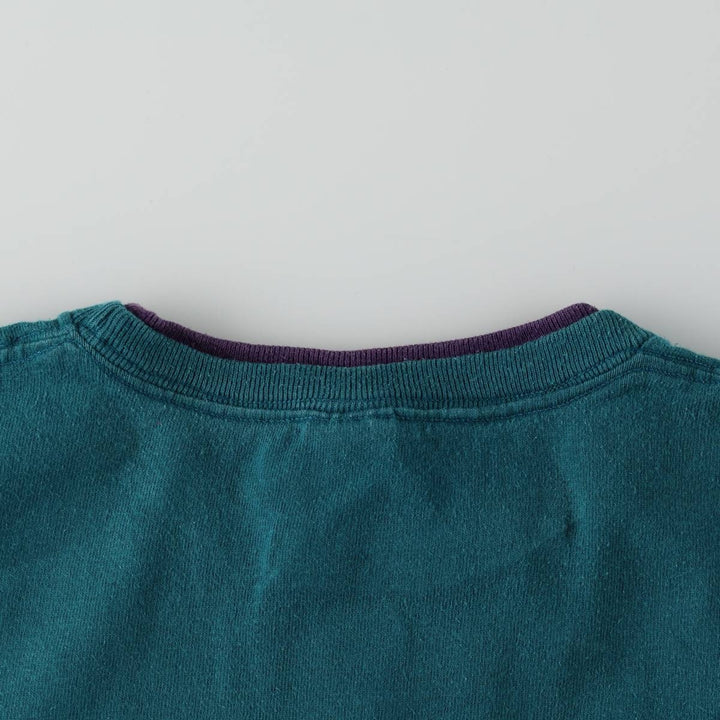 90'S Champion Short-Sleeve T-Shirt with One-Point Logo, Made in USA, Men's Size L (Equivalent), Vintage cotton Green type dark green Vintage Second Hand