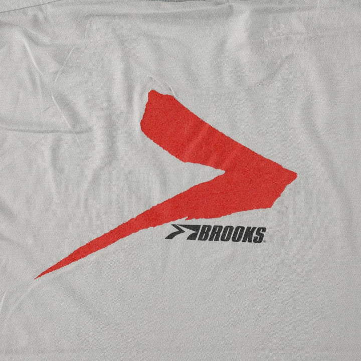 80'S Screen Stars Brooks Advertising T-Shirt, Made in USA, Men's Size M (approx.), Vintage cotton gray type Vintage Second Hand