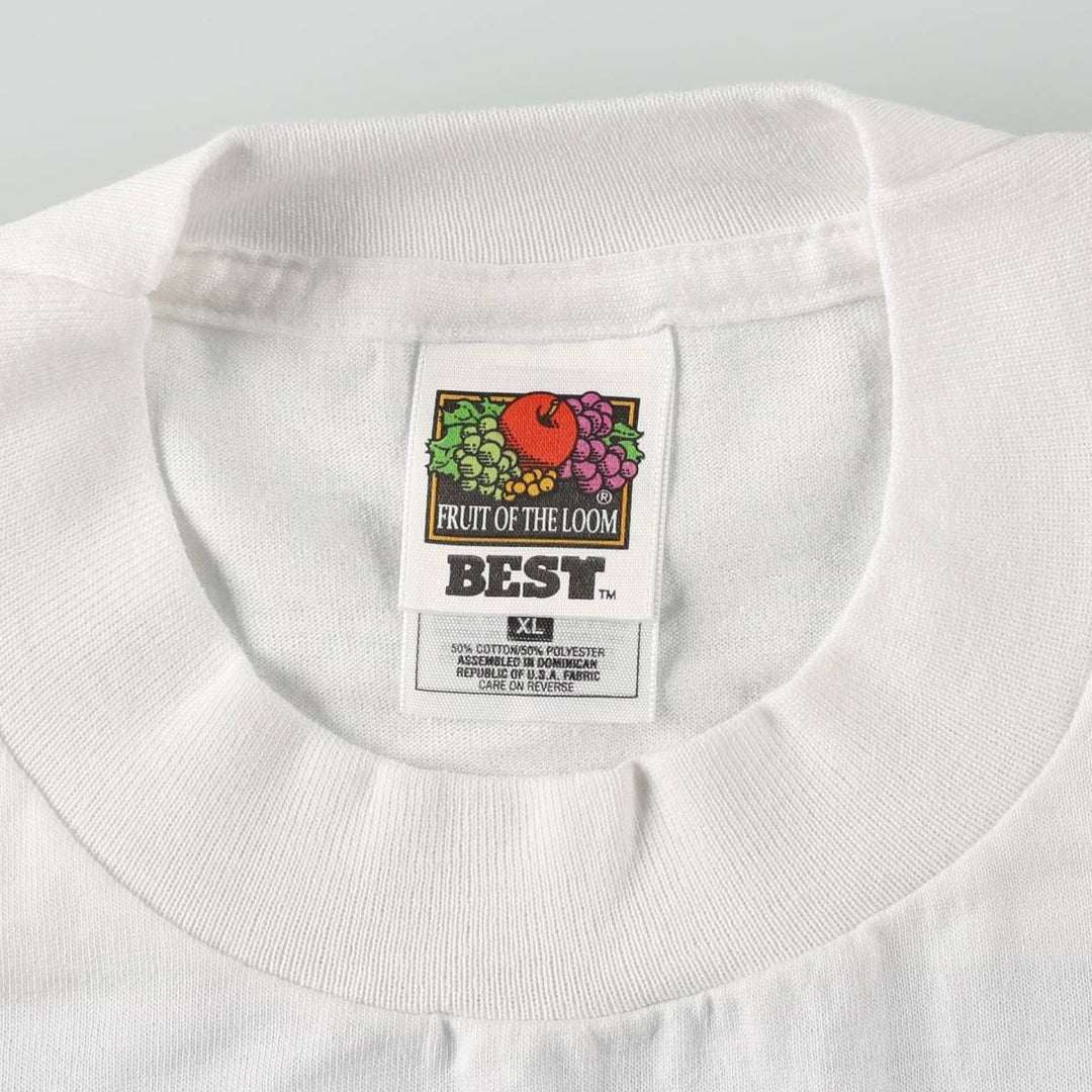 2000'S Fruit of the Loom Keds Advertising T-Shirt, Men's XL equivalent, Back Print cotton white type Vintage Second Hand