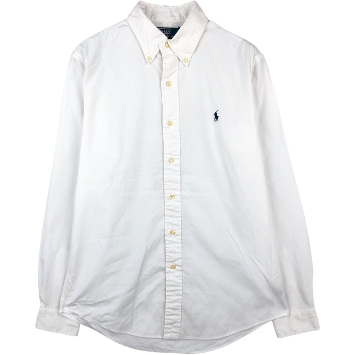 Ralph Lauren CUSTOM FIT long sleeve button down shirt, men's size M cotton white type Vintage Second Hand
