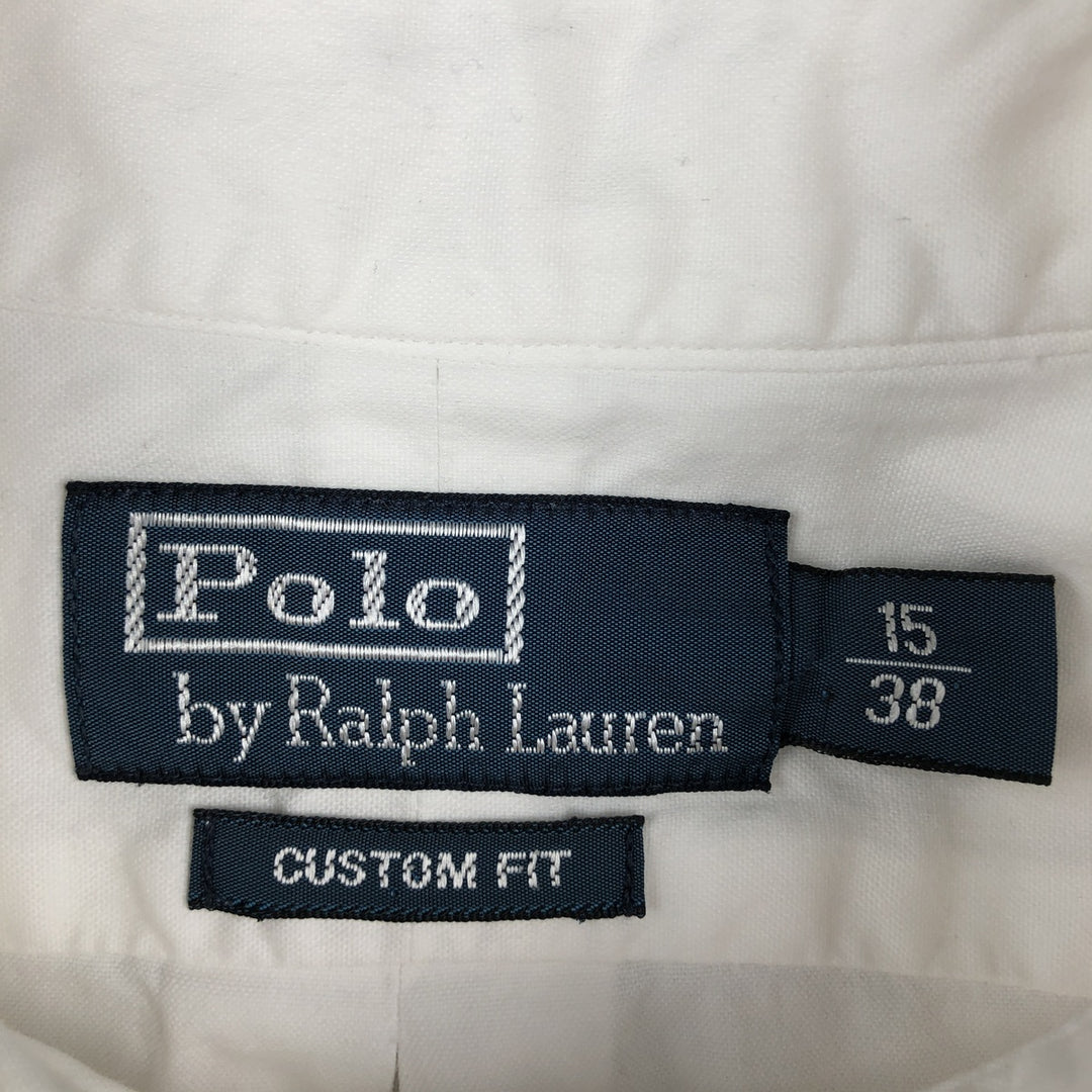 Ralph Lauren CUSTOM FIT long sleeve button down shirt, men's size M cotton white type Vintage Second Hand