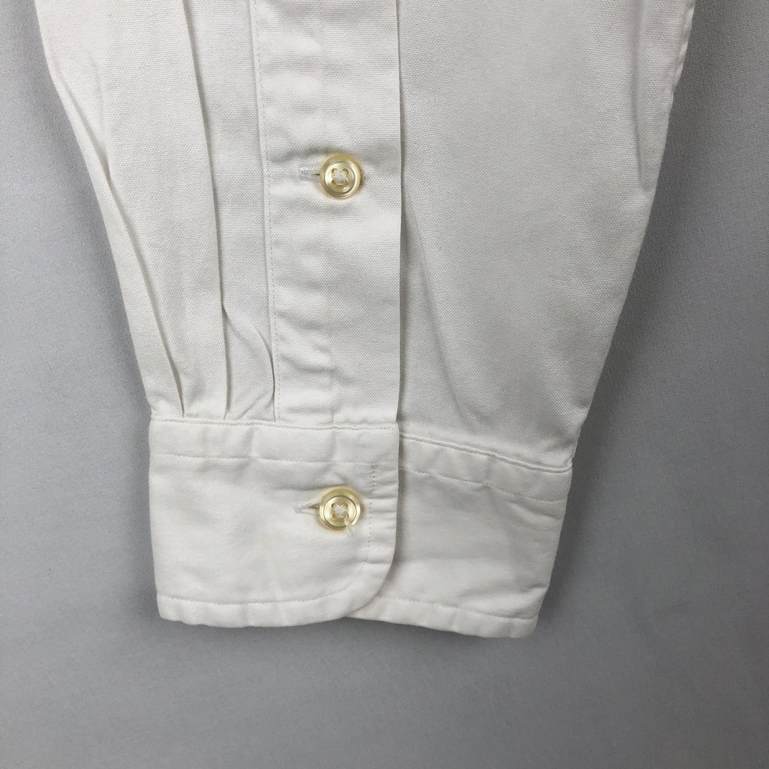 Ralph Lauren CUSTOM FIT long sleeve button down shirt, men's size M cotton white type Vintage Second Hand