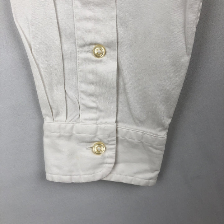 Ralph Lauren CUSTOM FIT long sleeve button down shirt, men's size M cotton white type Vintage Second Hand