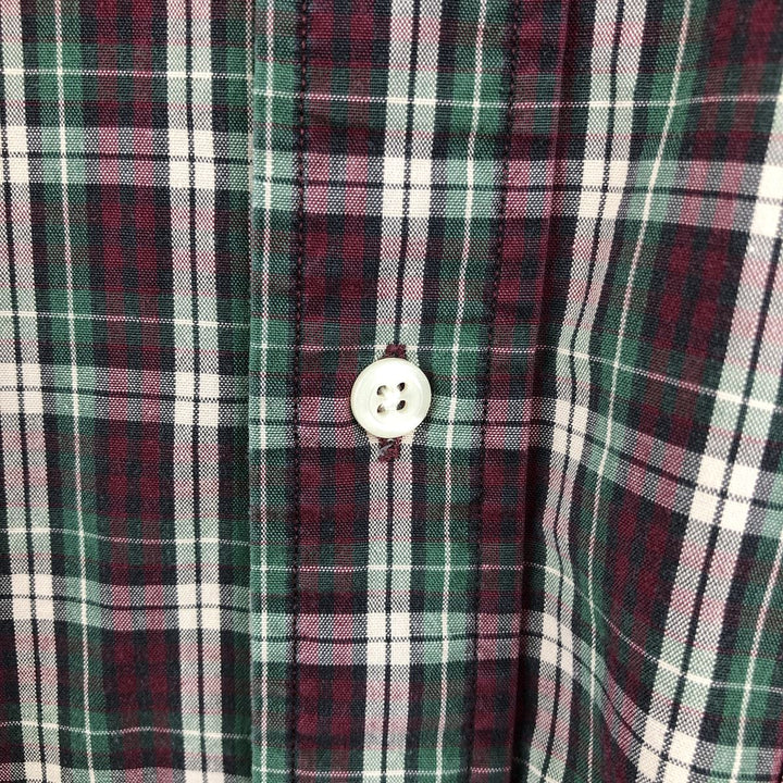 Ralph Lauren long sleeve button down check shirt, men's XL size cotton burgundy type Vintage Second Hand
