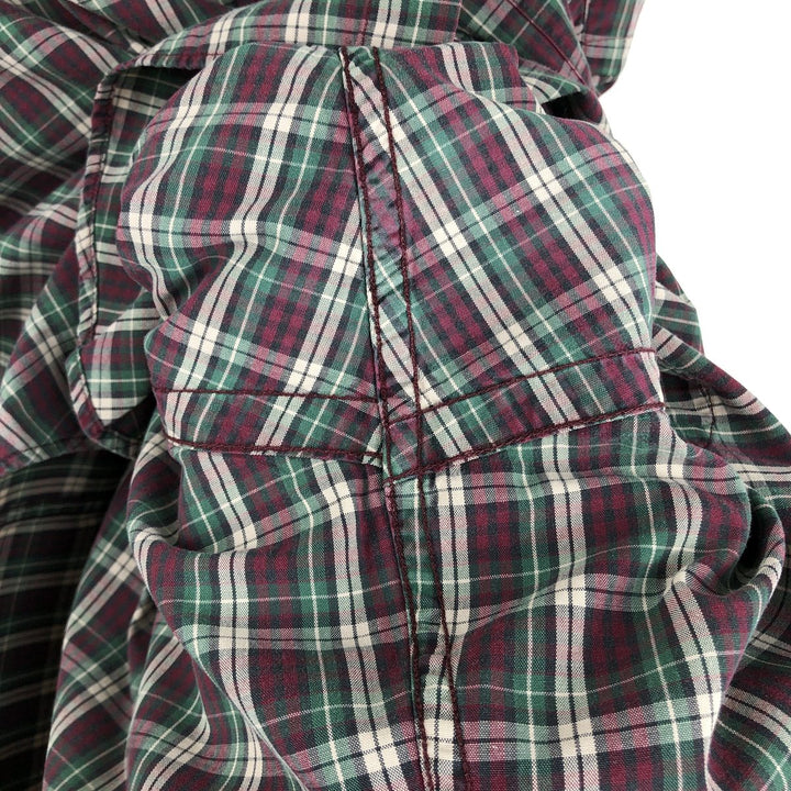 Ralph Lauren long sleeve button down check shirt, men's XL size cotton burgundy type Vintage Second Hand