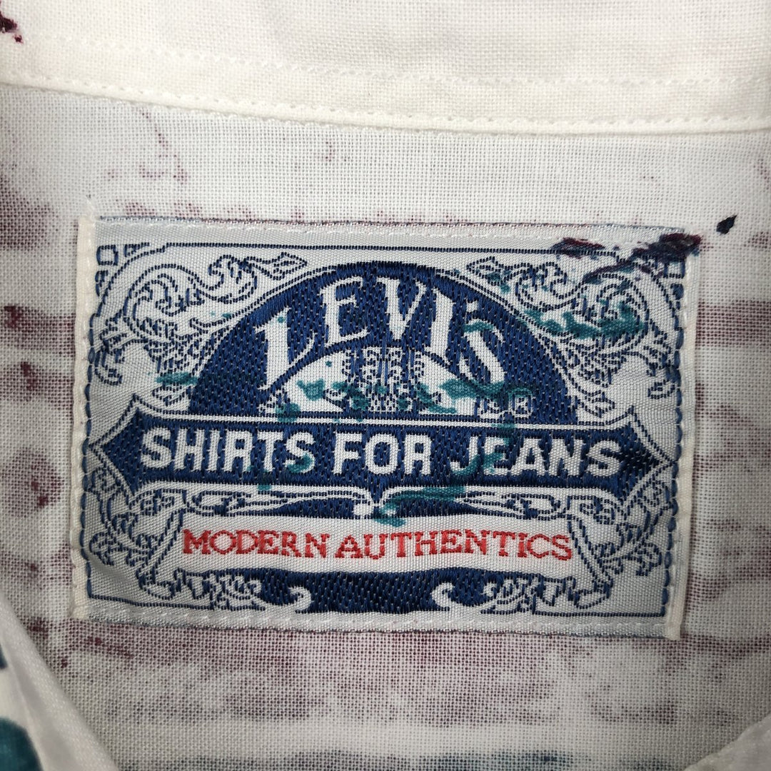 Levi's SHIRTS FOR JEANS All-over print long-sleeve button-down check shirt, men's size L (approx.) cotton multicolor Vintage Second Hand