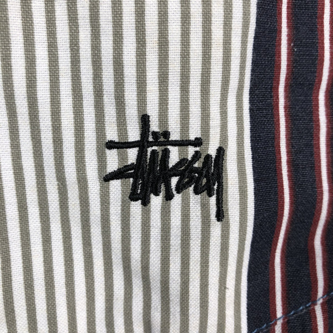 ~2000'S Stussy Stripe Pattern Long-Sleeve Cotton Stripe Shirt, Men's Size XL (approx.) cotton multicolor Vintage Second Hand