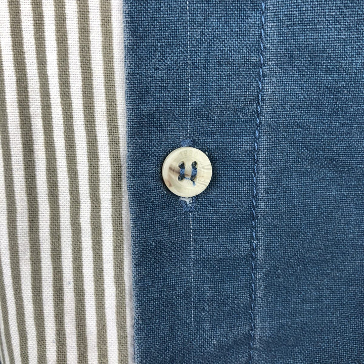 ~2000'S Stussy Stripe Pattern Long-Sleeve Cotton Stripe Shirt, Men's Size XL (approx.) cotton multicolor Vintage Second Hand
