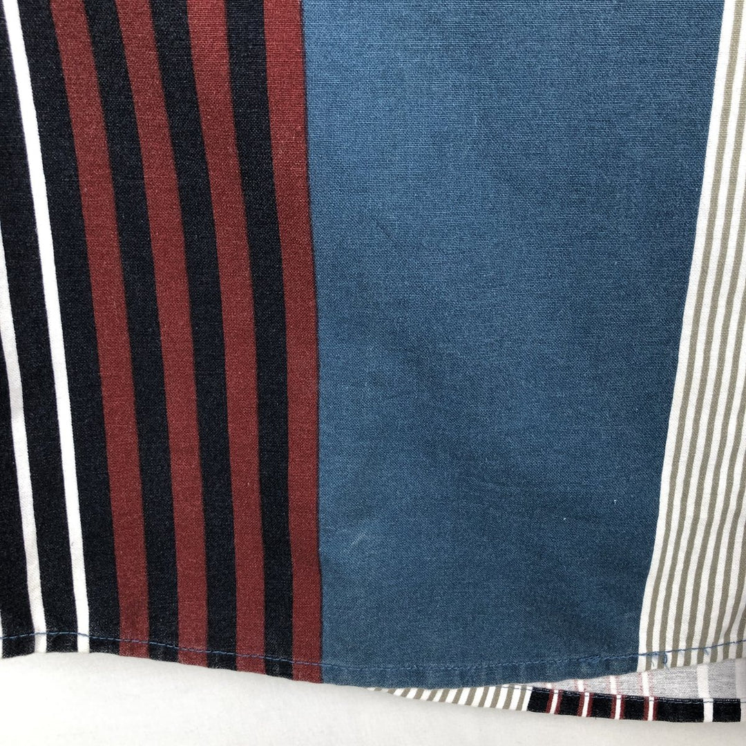 ~2000'S Stussy Stripe Pattern Long-Sleeve Cotton Stripe Shirt, Men's Size XL (approx.) cotton multicolor Vintage Second Hand