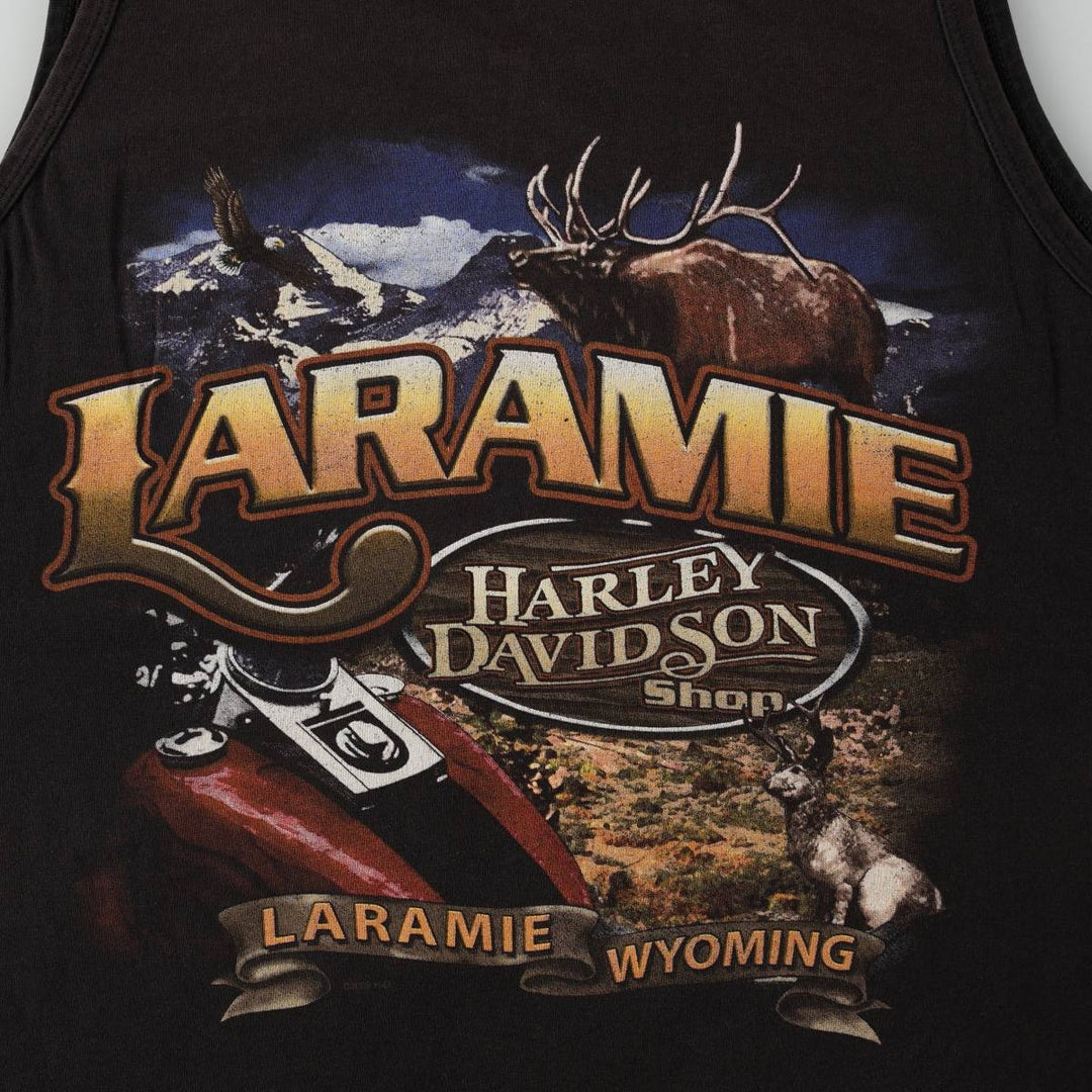2000'S Harley-Davidson Tank Top Motorcycle T-Shirt, Men's Size XL (approx.) unclear black type Vintage Second Hand