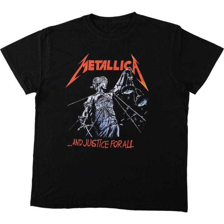 METALLICA Metallica Band T-shirt Band T Men's L size cotton black type Vintage Second Hand