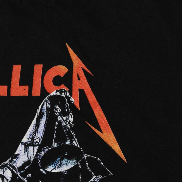 METALLICA Metallica Band T-shirt Band T Men's L size cotton black type Vintage Second Hand