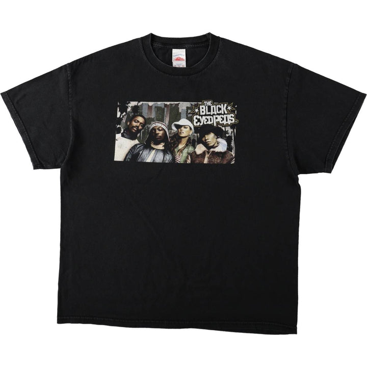 TENNESSEE RIVER THE BLACK EYED PEAS Rap T-Shirt (Men's XL equivalent) cotton black type Vintage Second Hand