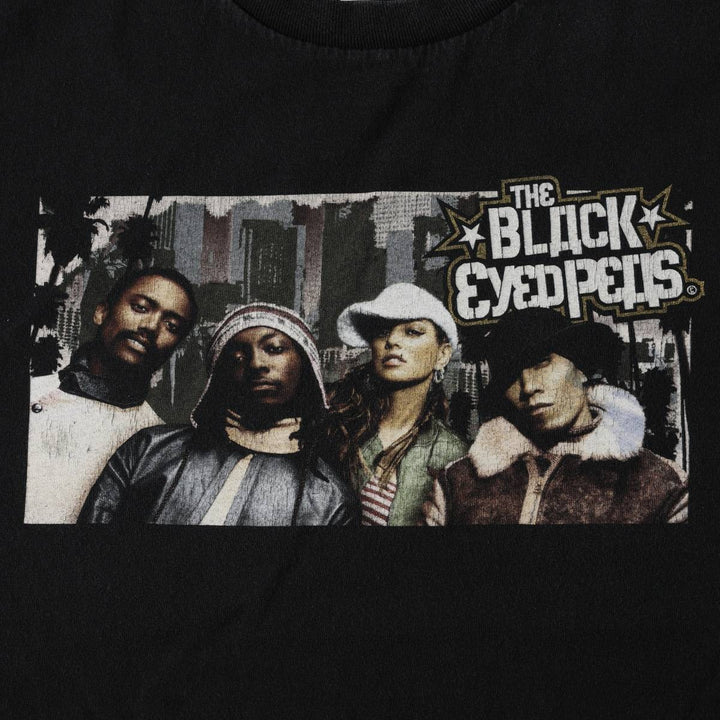 TENNESSEE RIVER THE BLACK EYED PEAS Rap T-Shirt (Men's XL equivalent) cotton black type Vintage Second Hand