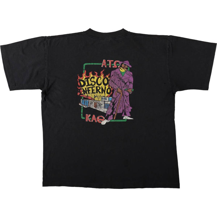 ALL SPORT DISCO INFERNO Band T-Shirt, Made in USA, Men's XL equivalent. cotton black type Vintage Second Hand