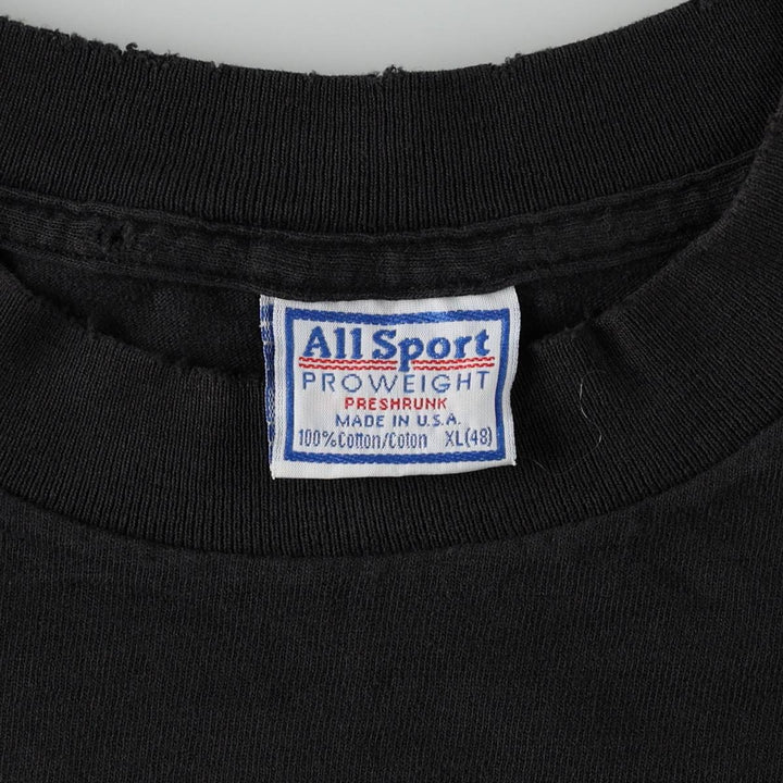 ALL SPORT DISCO INFERNO Band T-Shirt, Made in USA, Men's XL equivalent. cotton black type Vintage Second Hand