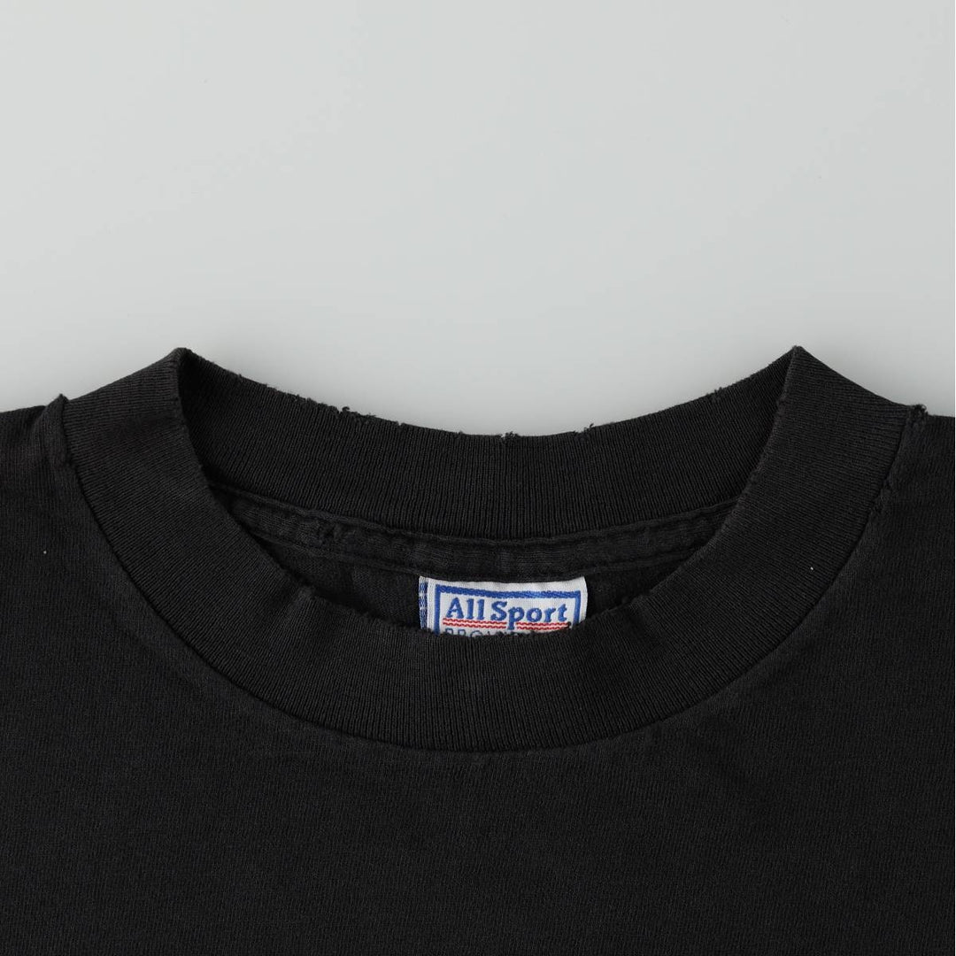ALL SPORT DISCO INFERNO Band T-Shirt, Made in USA, Men's XL equivalent. cotton black type Vintage Second Hand