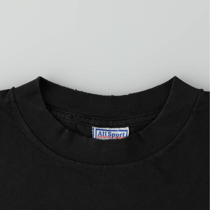 ALL SPORT DISCO INFERNO Band T-Shirt, Made in USA, Men's XL equivalent. cotton black type Vintage Second Hand