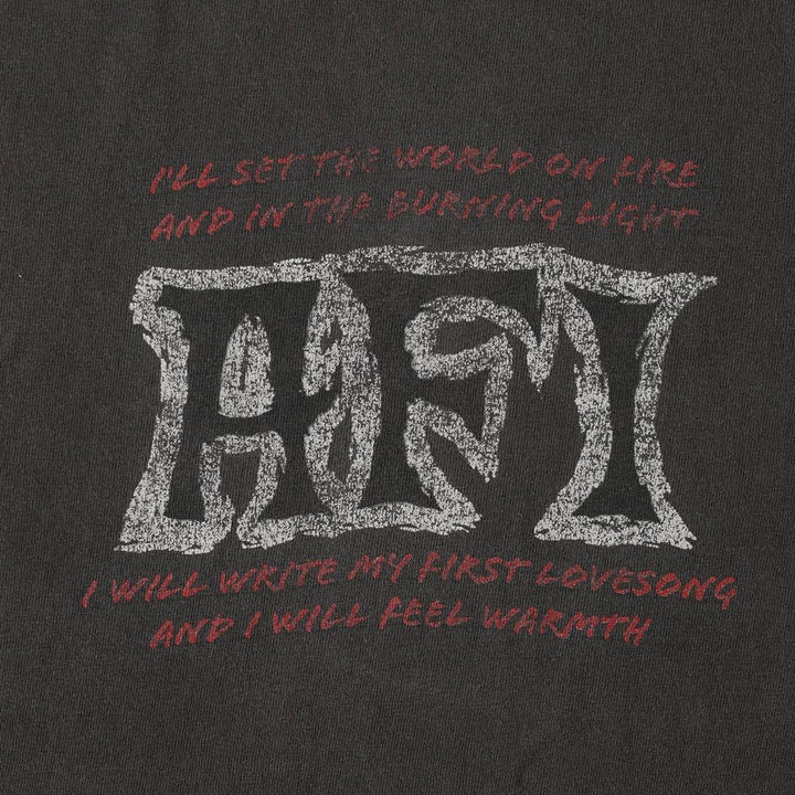 Hanes HEAVYWEIGHT AFI Band T-shirt (Men's size L) cotton Charcoal Vintage Second Hand