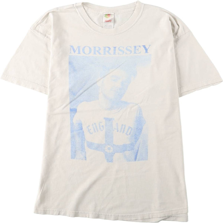 Fruit of the Loom Heavy Cotton Morrissey Band T-Shirt (Men's XL equivalent) cotton white type Vintage Second Hand