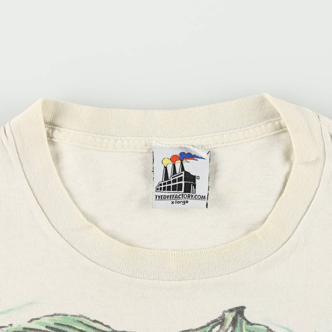 2000'S TyeDyeFactory.com Allman Brothers Band Tie-Dye Pattern Band T-Shirt, Made in USA, Men's XL equivalent. cotton white type Vintage Second Hand