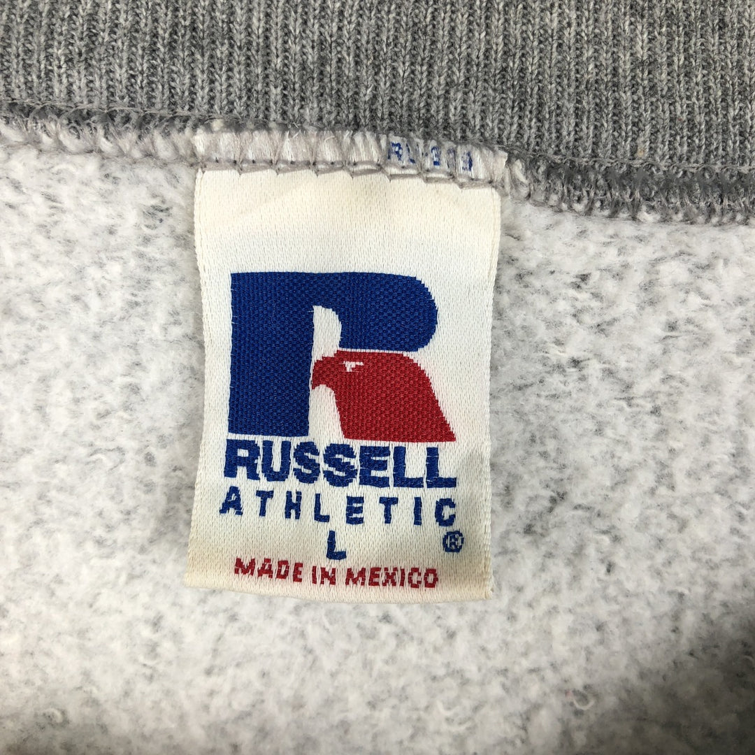 90'S Russell plain blank sweatshirt, sweatshirt, men's size L, vintage polyester gray type Vintage Second Hand