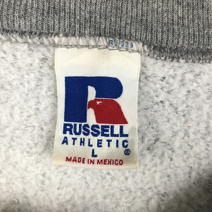 90'S Russell plain blank sweatshirt, sweatshirt, men's size L, vintage polyester gray type Vintage Second Hand