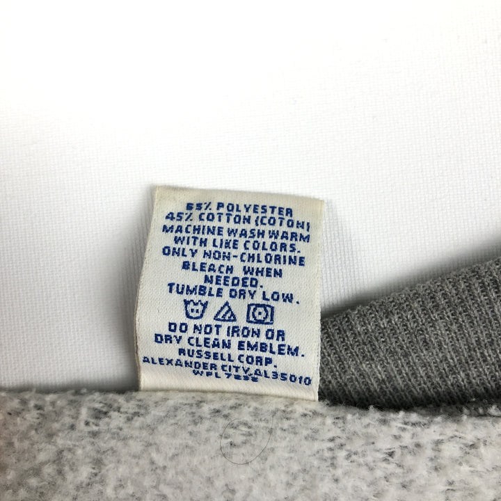 90'S Russell plain blank sweatshirt, sweatshirt, men's size L, vintage polyester gray type Vintage Second Hand