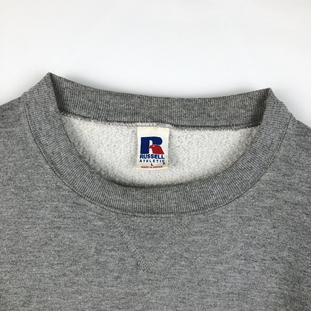 90'S Russell plain blank sweatshirt, sweatshirt, men's size L, vintage polyester gray type Vintage Second Hand