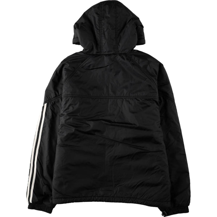 Adidas reversible padded nylon parka, men's size L (approx.) Nylon black type Vintage Second Hand