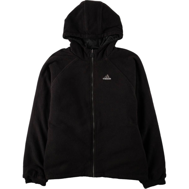 Adidas reversible padded nylon parka, men's size L (approx.) Nylon black type Vintage Second Hand