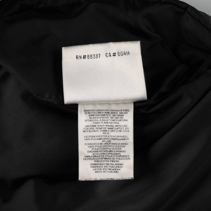Adidas reversible padded nylon parka, men's size L (approx.) Nylon black type Vintage Second Hand