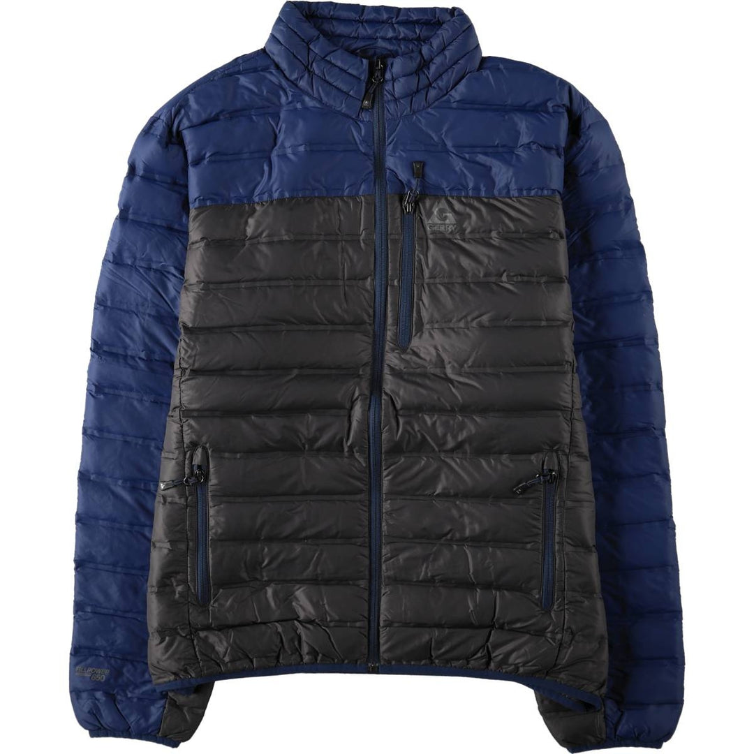Gerry Down Jacket (Men's, Size XL) Nylon blue type Vintage Second Hand