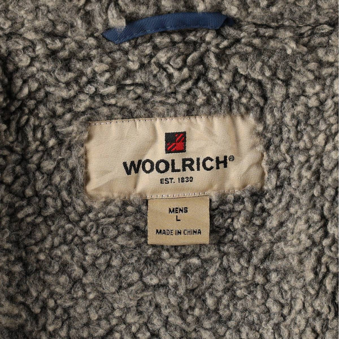Woolrich WOOLRICH Padded Mountain Jacket Shell Jacket Puffer Jacket Men's Size L Nylon navy blue type Vintage Second Hand