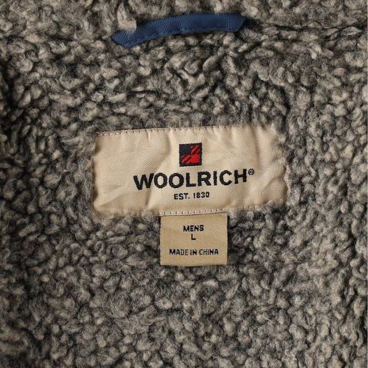 Woolrich WOOLRICH Padded Mountain Jacket Shell Jacket Puffer Jacket Men's Size L Nylon navy blue type Vintage Second Hand