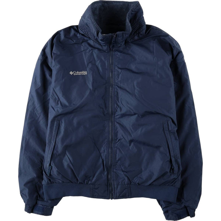 00'S Columbia padded jacket, puffer jacket, men's XL size Nylon navy blue type Vintage Second Hand