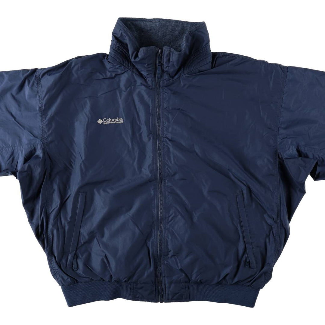 00'S Columbia padded jacket, puffer jacket, men's XL size Nylon navy blue type Vintage Second Hand