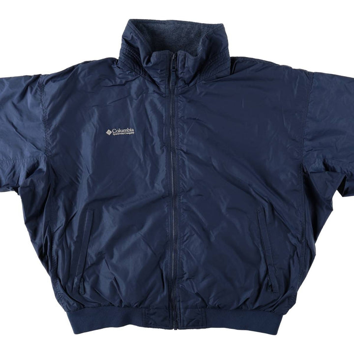 00'S Columbia padded jacket, puffer jacket, men's XL size Nylon navy blue type Vintage Second Hand