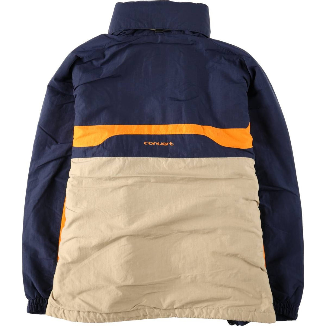 90s-00'S Columbia Convert padded puffer jacket, men's size XL. Nylon navy blue type Vintage Second Hand