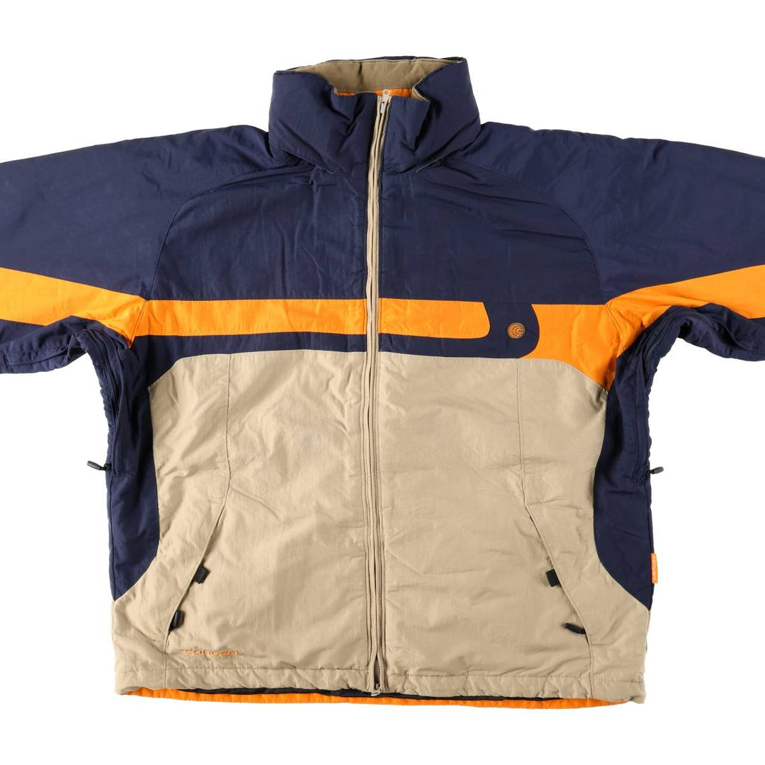 90s-00'S Columbia Convert padded puffer jacket, men's size XL. Nylon navy blue type Vintage Second Hand