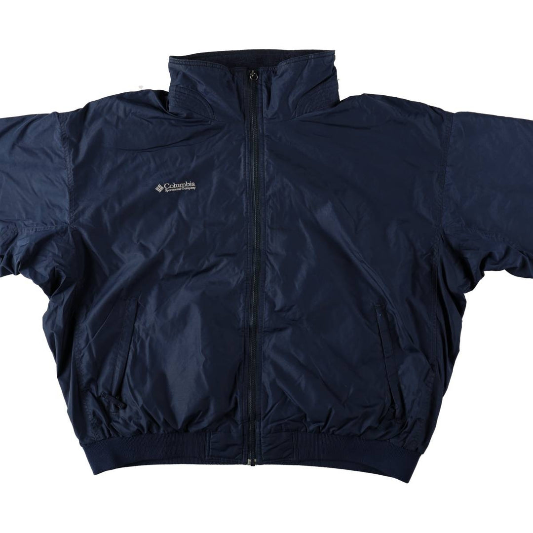 90s-00'S Columbia Men's XL Padded Puffer Jacket Nylon navy blue type Vintage Second Hand